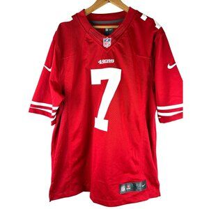 Nike NFL On Field 49ers Kaepernick #7 Red Jersey Size L